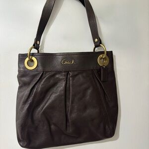 Coach Brown Leather Slouchy Shoulder Bag